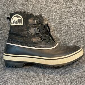 Sorel Ankle Boots Womens 9 Black Lace Up NL 1631-010 Waterproof Snow Gorpcore